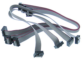 Pack of 5 - IDC Jumper Cable Female-Female 2x5 (10 Pin) 12in.
